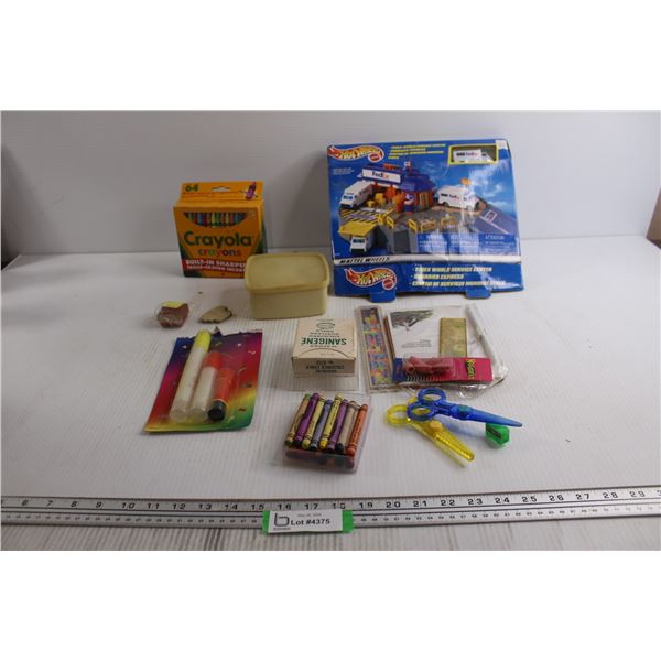 (64) Crayola Crayons, Hot Wheels, Crafting Supplies