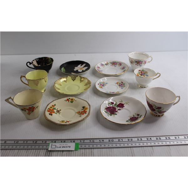 (6) Teacups with Saucers - Royal Albert