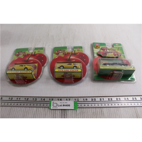 (3) Fresh Cherries Toy Cars - Sealed