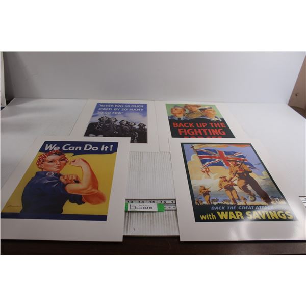 (4) Posters - 12" x 16"