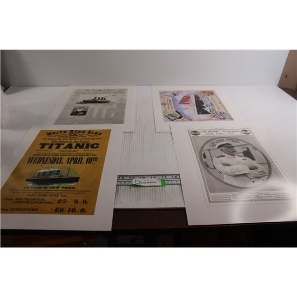 (4) Titanic Posters - 12" x 16"