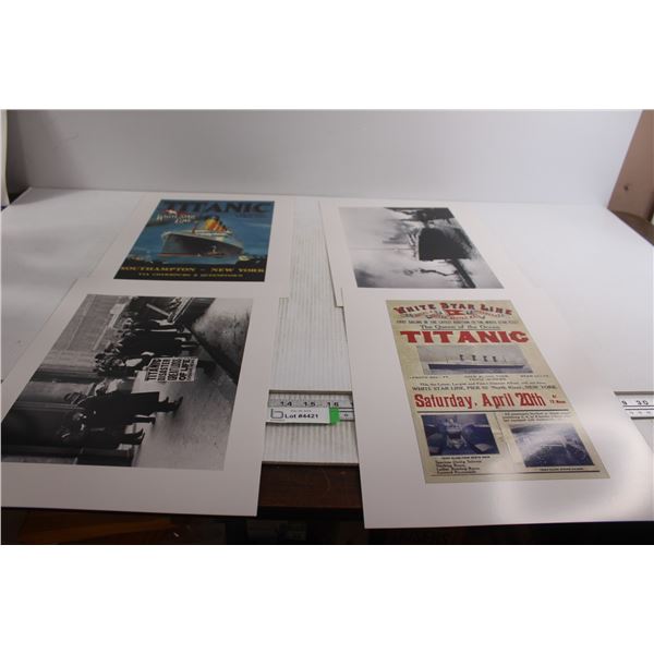 (4) Titanic Posters - 12" x 16"