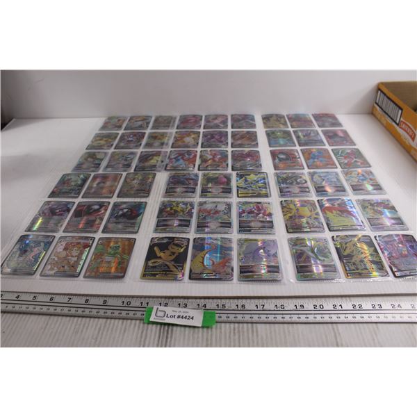 (6) Pages Pokemon Cards - Not Authenticated