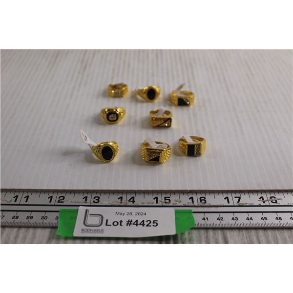 (8) Costume Jewelry Rings - Assorted Sizes