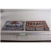 Image 1 : Mobiloil and Texaco Oil Signs - 12" x 8"