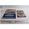 Image 1 : Castrol, Ford, and Chevrolet Signs - 8" x 12"