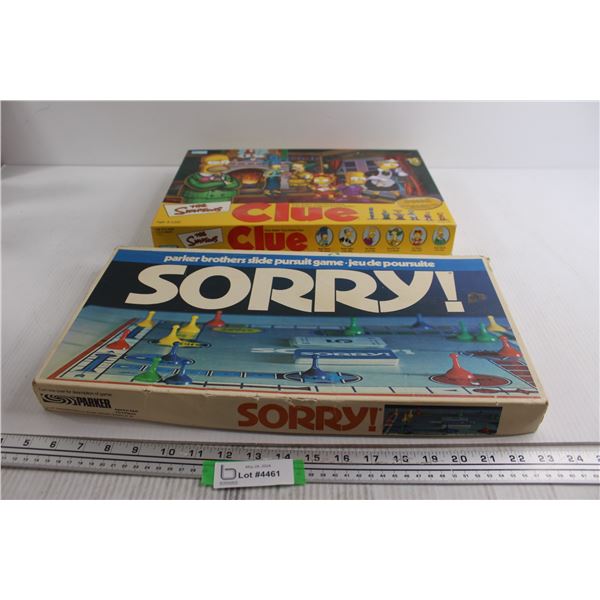 The Simpsons Clue - Incomplete, Sorry! Game - As Is