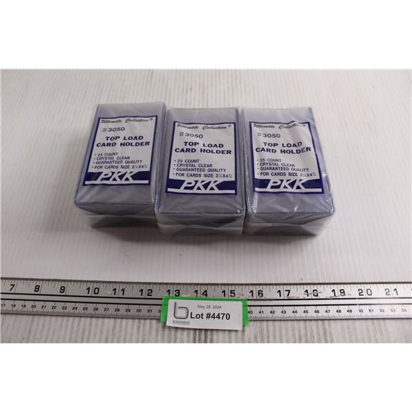(3) Packs Top Load Card Holders