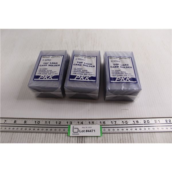 (3) Packs Top Load Card Holders
