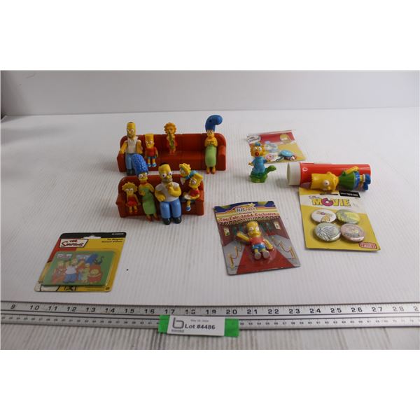 Assorted Simpsons Figurines and Pins
