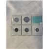 Image 2 : 5 - 1945 CANADIAN COINS 1 CENT TO 50 CENT WARTIME COINS .800 SILVER