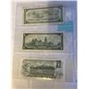 Image 2 : LAST 3 ISSUES CANADIAN $1 BILL 1954, 1967, 1973