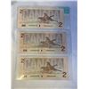 Image 2 : 3 - 1986 CANADINA $2 BILLS - LAST ISSUE