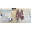 Image 2 : LOT OF SILVER PLATE ITEMS AND WOODEN SHOE INSERTS