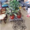 Image 1 : TWO ARTIFICIAL PLANTS AND WALL DECOR