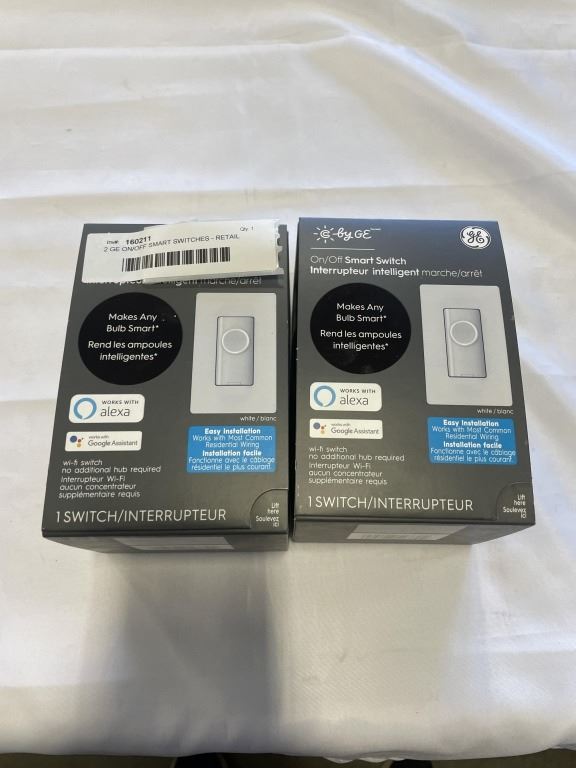 2 GE ON/OFF SMART SWITCHES - RETAIL $159