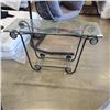 Image 1 : WROUGHT IRON HALL TABLE WITH GLASS TOP