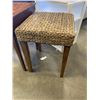 Image 2 : RATTAN STOOL AND INLAID SIDE TABLE
