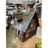 Image 2 : WOODEN LAWN ORNAMENT BIRD HOUSE APPROX 18" TALL