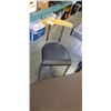 Image 2 : TWO BAR STOOLS AND FOLDING CARD TABLE