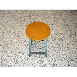 Stool - Wood top and metal base