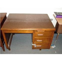 Wood Desk - 4 Drawer