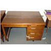 Image 1 : Wood Desk - 4 Drawer