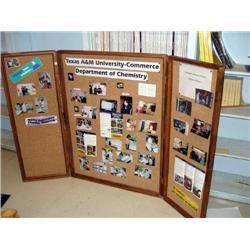 Wooden Tri-Fold Bulletin Board