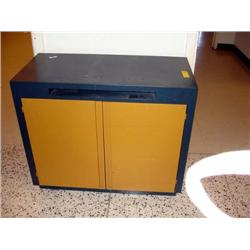 Metal 2-Shelf Bookcase with Doors