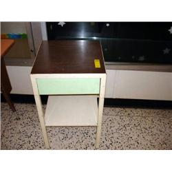 Small Metal Side Table with Drawer