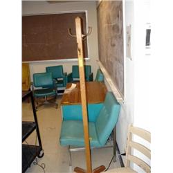 Wood Coat Stand with 4 Hooks