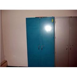 2-Door Turquoise Metal Cabinet