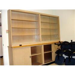 Shelving and Glass Bookcase