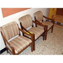 Wood Chairs with Cushion Back and Seat
