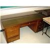 Image 1 : Wood Desk with Glass Top