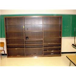 Three Sectional Bookcase with Shelves