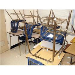 Blue Student Arm Chair Desks