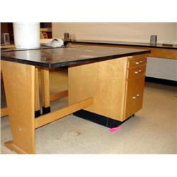 Slate Top 3-Drawer Desk