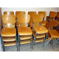 Wood Chairs w/ wire book holder