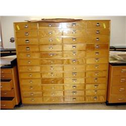 Wood Case with 48 Drawers