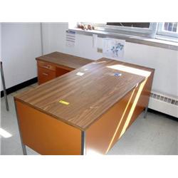 Metal Secretary Desk