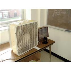 Box Fans (2) and Electric Heater