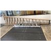 Image 1 : METAL CONVERTIBLE STEP/EXTENSION LADDER AND 16' WOODEN LADDER (NEEDS SOME REPAIRS)