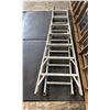 Image 2 : METAL CONVERTIBLE STEP/EXTENSION LADDER AND 16' WOODEN LADDER (NEEDS SOME REPAIRS)