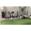 Image 1 : ASSORTED METAL ITEMS; SOME BROKEN BARBELLS, WEIGHT PLATES, CHAIR AND CHAIR FRAME, WATER FOUNTAIN AND
