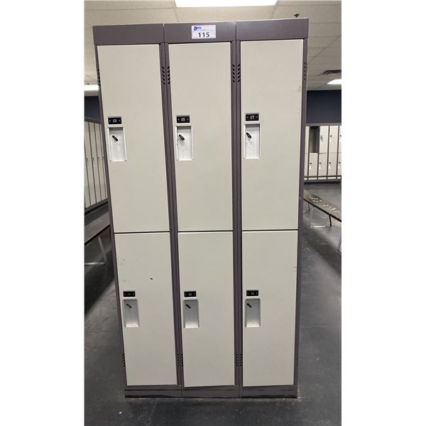 BAY OF 6 SPLIT LOCKERS