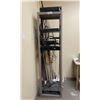 Image 1 : SERVER RACK WITH; ABK PA2006PIV MIX AMPLIFIER, INTERM PP-9214 PRE AMPLIFIER, RCA VHS PLAYER, INTERM