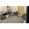 Image 1 : ENTIRE CONTENTS OF ROOM; LARGE VOLUME OF CLEANERS, PAIN SUPPLIES, HAND TOOLS, TABLE AND MORE