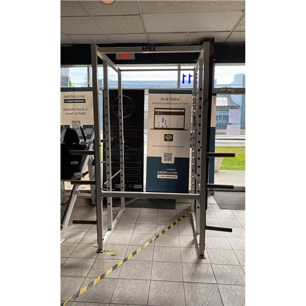 APEX COMMERCIAL POWER RACK WITH PLATE HOLDER