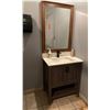 Image 1 : CONTENTS OF BOTH FRONT WASHROOMS; VANITIES, MIRRORS AND METAL DIVIDERS